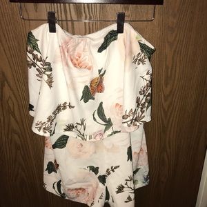 White floral romper